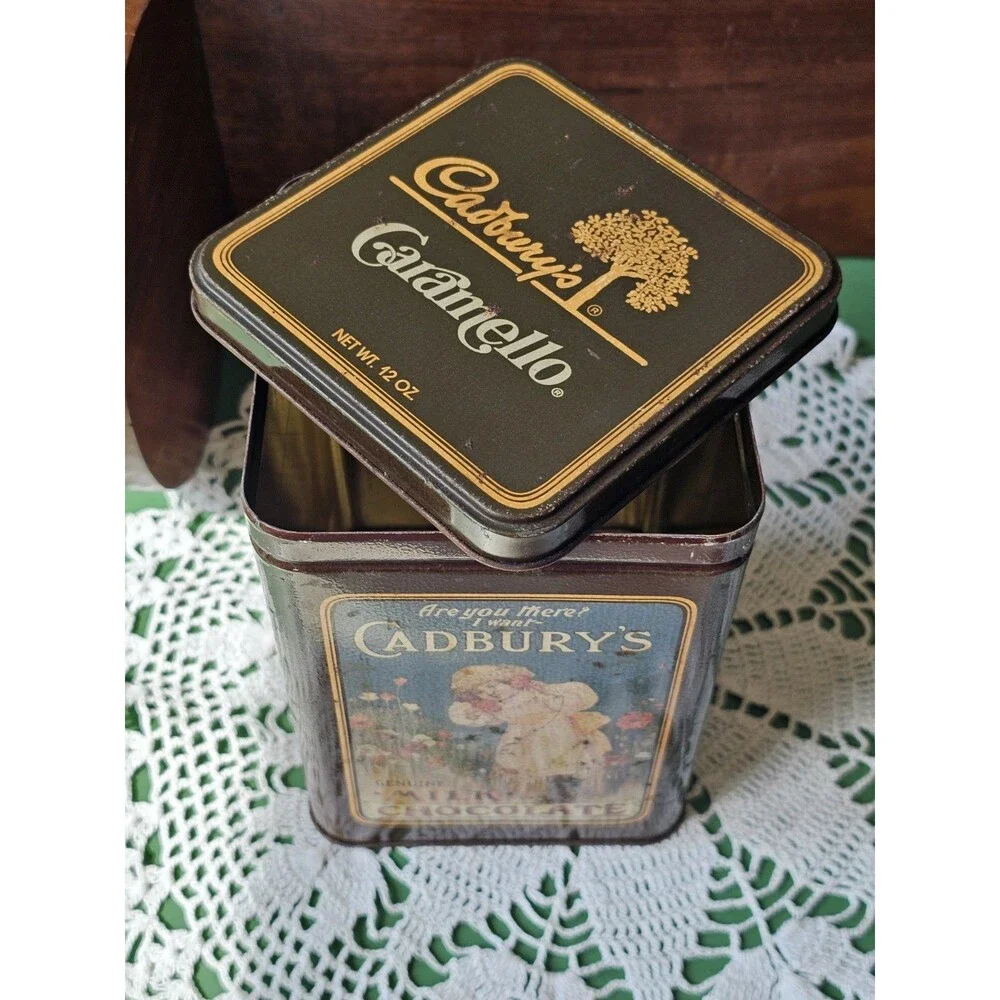 Vintage Style Cadbury Chocolate Tin Pretty Pictures On All Sides Advertising